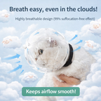 Breathable cat grooming ball mask 99 percent suffocation free airflow smooth