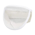 White cat muzzle inner lining soft cotton breathable vent close up