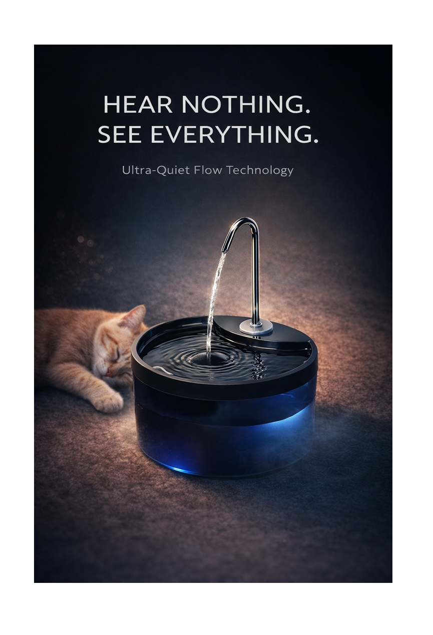 Water Fountain - Always flows, multi-layer purified